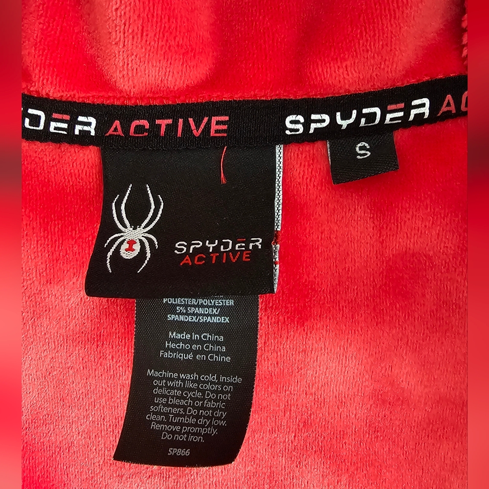 Spyder Active Red Softshell Hooded Jacket Women's… - image 6